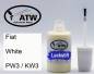 Preview: Fiat, White, PW3 / KW3: 20ml Lackstift, von ATW Autoteile West.